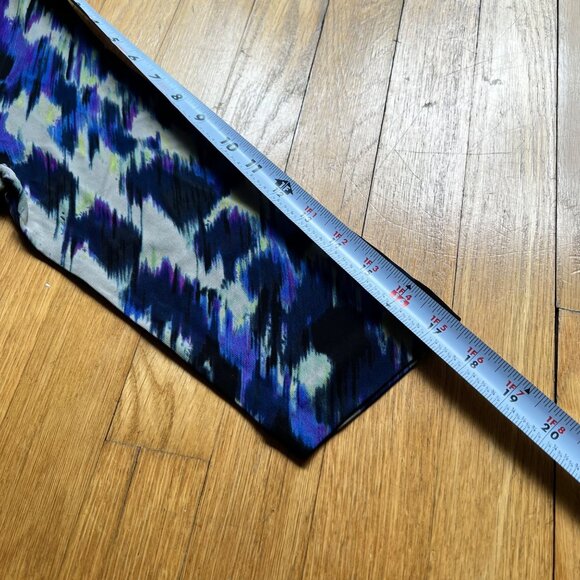 Boss Hugo Boss Size L Blue Black Abstract Print 3/4 Sleeve Ruched Sheath Dress - Picture 14 of 15